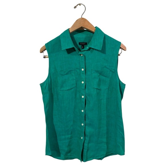 Talbot irish Green Sleeveless Top medium - Picture 1 of 5